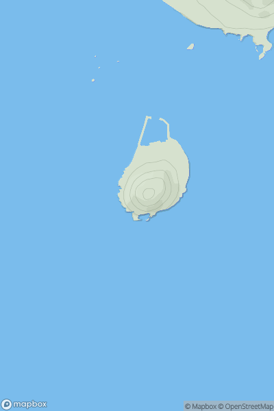 Thumbnail image for St Michael's Mount showing contour plot for surrounding peak