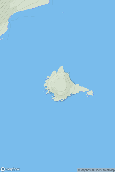 Thumbnail image for Looe Island showing contour plot for surrounding peak