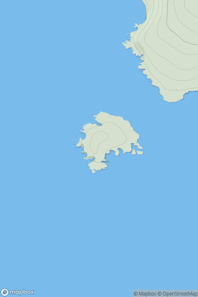 Thumbnail image for Burgh Island showing contour plot for surrounding peak