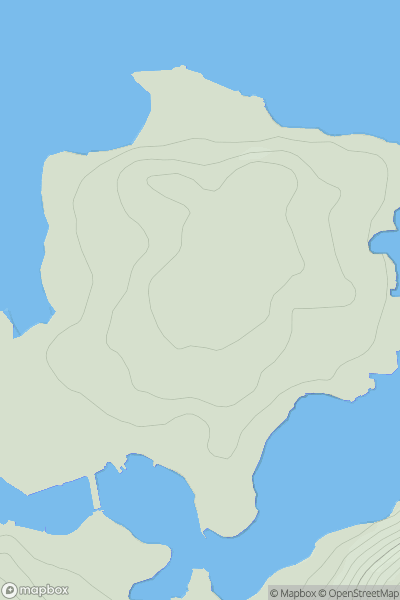 Thumbnail image for Insworke Hill showing contour plot for surrounding peak