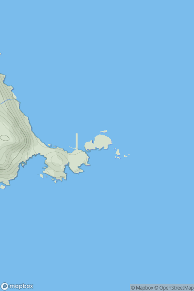 Thumbnail image for Rat Island showing contour plot for surrounding peak