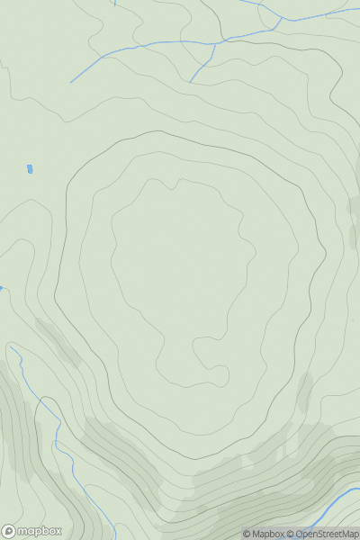Thumbnail image for Storridge Hill showing contour plot for surrounding peak