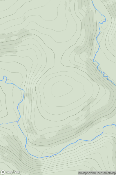 Thumbnail image for West Howe Hill showing contour plot for surrounding peak