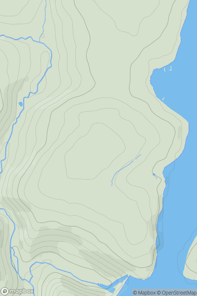 Thumbnail image for South Greenslade Hill showing contour plot for surrounding peak