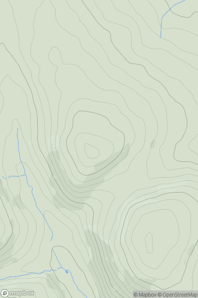 Thumbnail image for Willett Hill North Top showing contour plot for surrounding peak