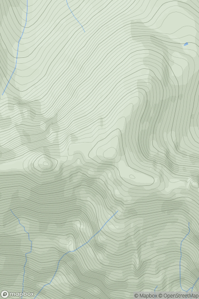 Thumbnail image for Aonach Eagach - Meall Dearg showing contour plot for surrounding peak