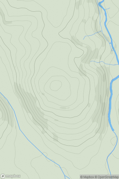 Thumbnail image for Pixton Hill showing contour plot for surrounding peak