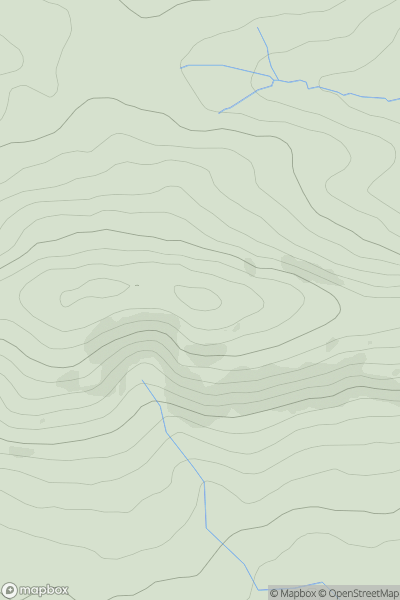 Thumbnail image for Raddon Hills showing contour plot for surrounding peak