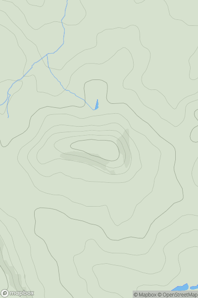 Thumbnail image for Barkers Hill showing contour plot for surrounding peak