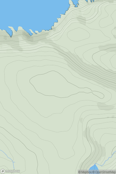 Thumbnail image for Higher Slade Hill showing contour plot for surrounding peak