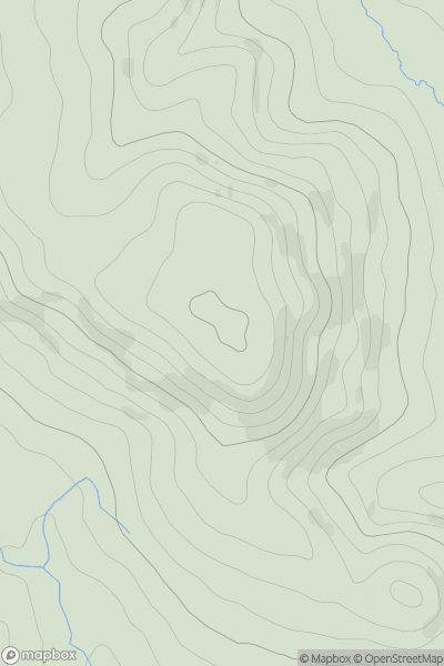 Thumbnail image for Tricombe Hill showing contour plot for surrounding peak