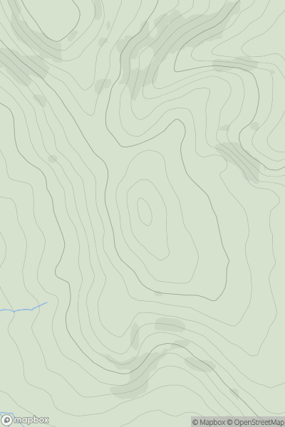 Thumbnail image for Danes Hill showing contour plot for surrounding peak