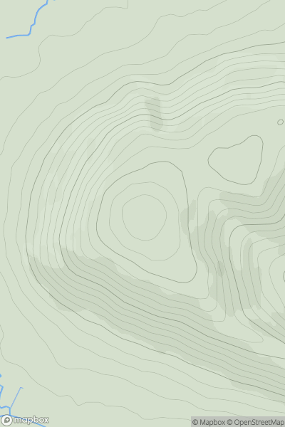 Thumbnail image for Crook Peak showing contour plot for surrounding peak
