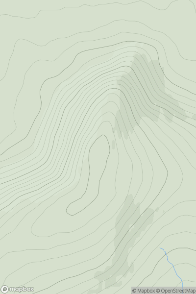 Thumbnail image for West Cairn Hill showing contour plot for surrounding peak