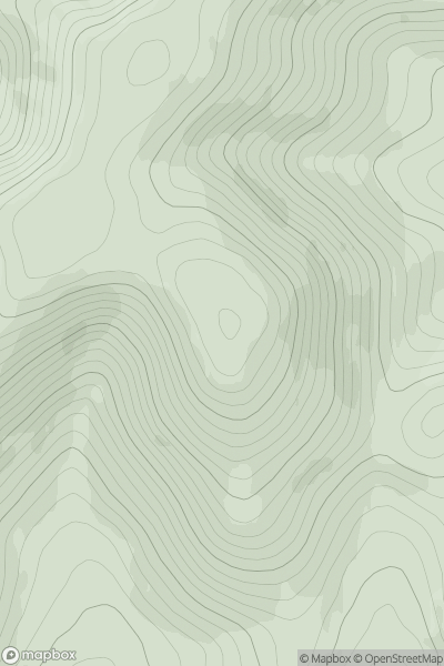 Thumbnail image for Trahenna Hill showing contour plot for surrounding peak