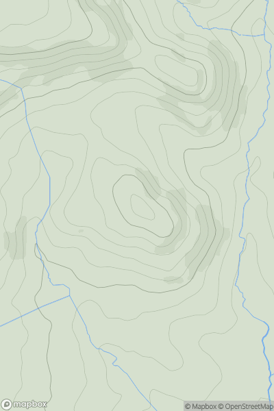 Thumbnail image for Evergreen Hill showing contour plot for surrounding peak