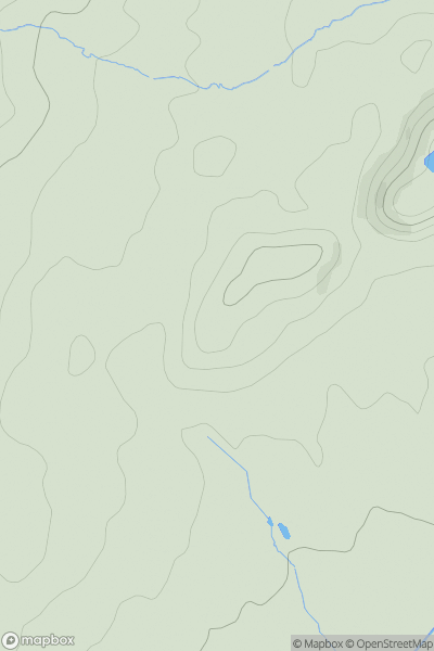 Thumbnail image for Rocknell Hill showing contour plot for surrounding peak
