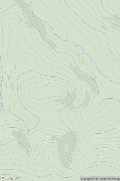 Thumbnail image for Clorridge Hill showing contour plot for surrounding peak