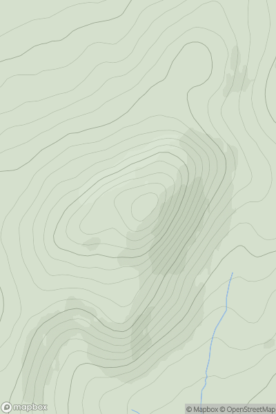 Thumbnail image for Mendick Hill showing contour plot for surrounding peak