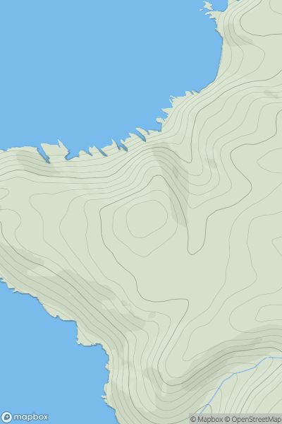 Thumbnail image for Mortehoe Hill showing contour plot for surrounding peak