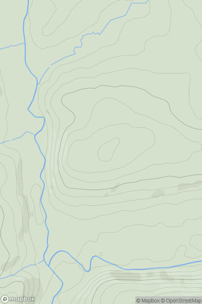 Thumbnail image for Clapworthy Hill showing contour plot for surrounding peak