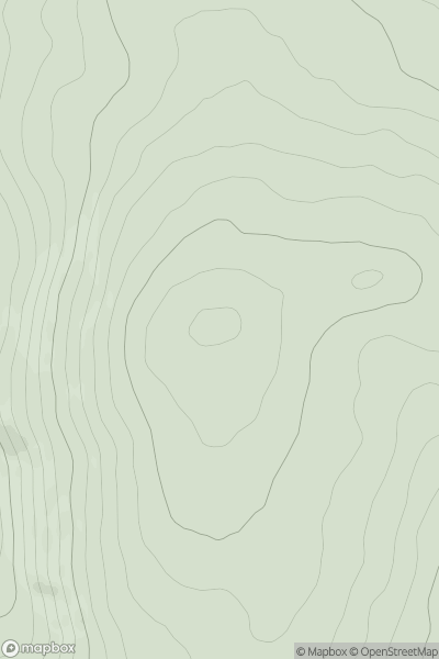 Thumbnail image for Sell Moor Hill showing contour plot for surrounding peak