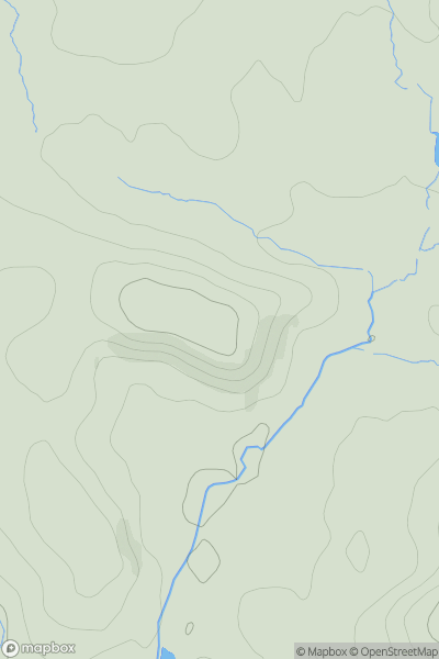 Thumbnail image for Beaminster Hill showing contour plot for surrounding peak