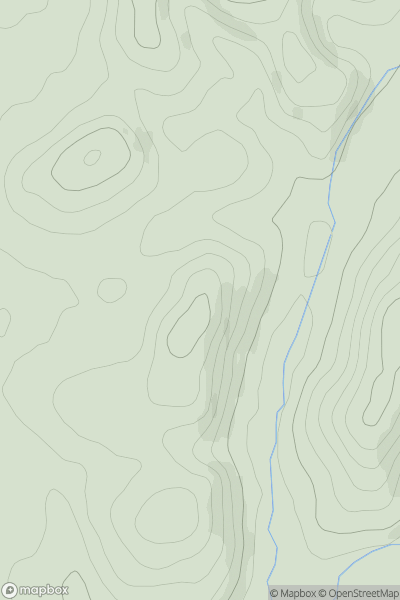 Thumbnail image for Mangerton Hill showing contour plot for surrounding peak
