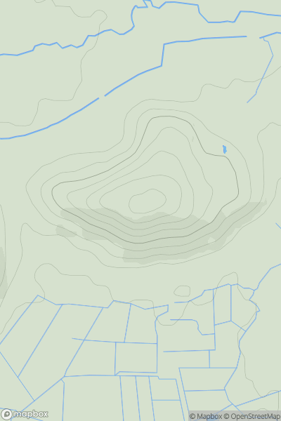 Thumbnail image for Ben Knowle Hill showing contour plot for surrounding peak