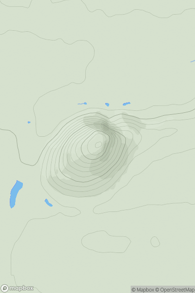 Thumbnail image for North Berwick Law showing contour plot for surrounding peak