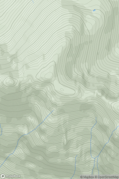 Thumbnail image for Meall Dearg East Top showing contour plot for surrounding peak