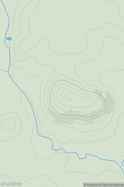 Thumbnail image for Allington Hill showing contour plot for surrounding peak