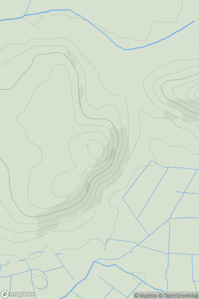 Thumbnail image for Hembury Hill showing contour plot for surrounding peak