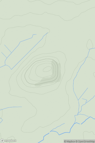 Thumbnail image for Hay Hill showing contour plot for surrounding peak
