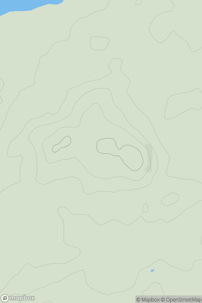 Thumbnail image for Arne Hill showing contour plot for surrounding peak