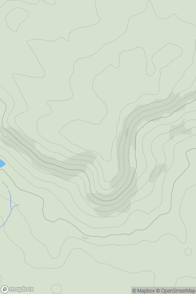 Thumbnail image for Hollycombe Hanger showing contour plot for surrounding peak