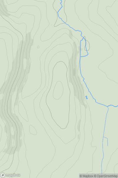 Thumbnail image for Middle Down showing contour plot for surrounding peak