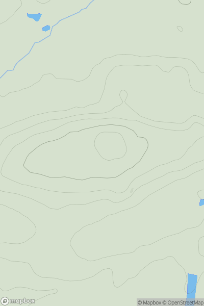 Thumbnail image for Caveley Hill showing contour plot for surrounding peak