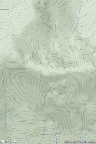 Thumbnail image for Aonach Eagach West Peak showing contour plot for surrounding peak
