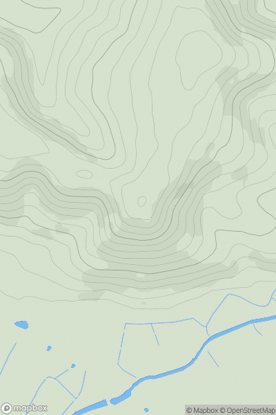 Thumbnail image for Mount Caburn showing contour plot for surrounding peak