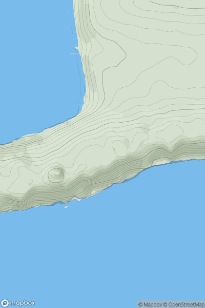 Thumbnail image for West High Down showing contour plot for surrounding peak