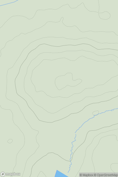 Thumbnail image for Great Wood Hill showing contour plot for surrounding peak
