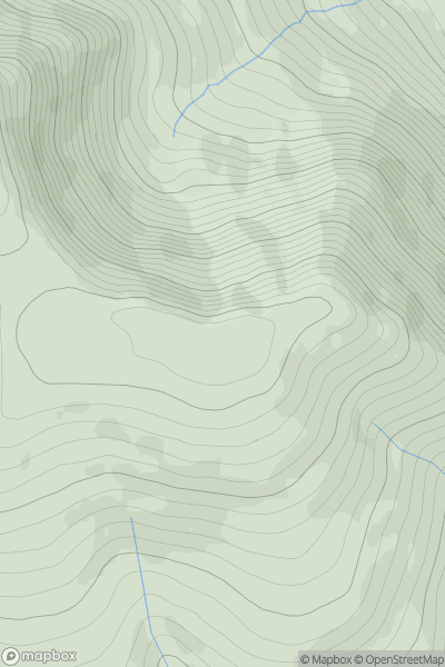 Thumbnail image for Nether Coomb Craig showing contour plot for surrounding peak