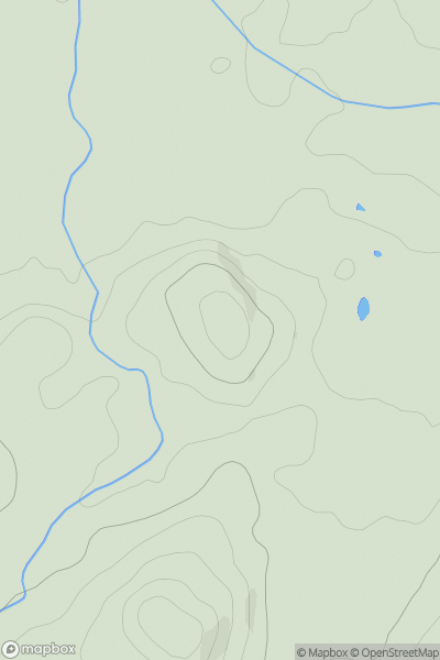 Thumbnail image for Garth Goch showing contour plot for surrounding peak