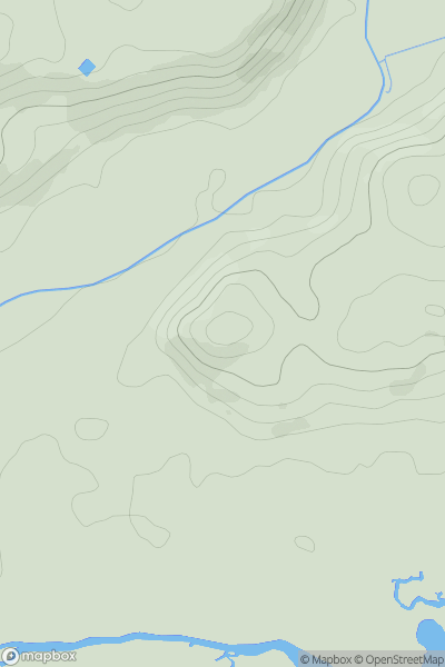 Thumbnail image for Coed yr Iaryll showing contour plot for surrounding peak