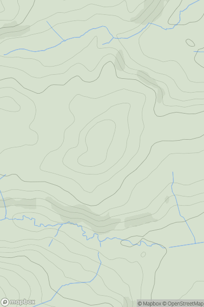 Thumbnail image for Bryn y Garthmyl showing contour plot for surrounding peak