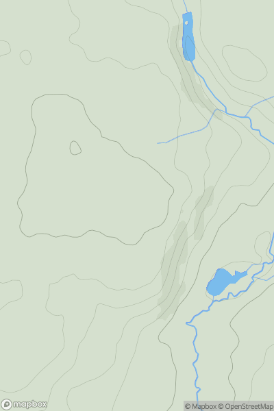 Thumbnail image for Graig-neddfwch Wood Hill showing contour plot for surrounding peak