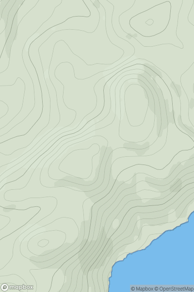 Thumbnail image for Cnoc Fraoich SW Top showing contour plot for surrounding peak