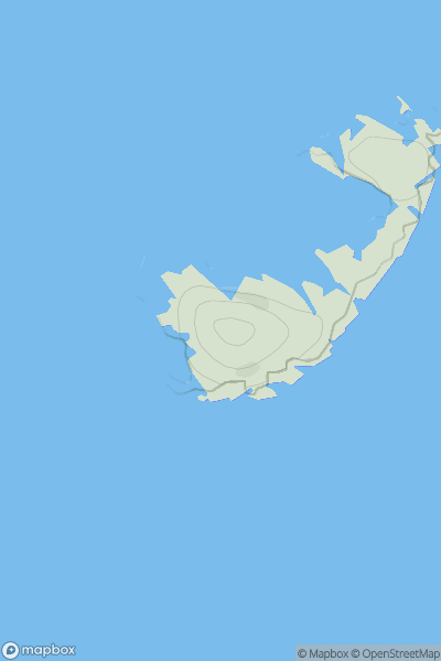 Thumbnail image for Haskeir Island showing contour plot for surrounding peak