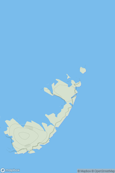 Thumbnail image for Haskeir Island NE Top showing contour plot for surrounding peak